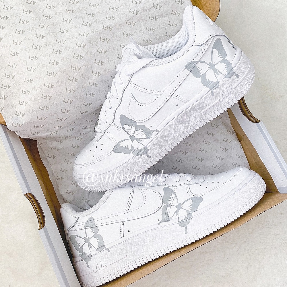 Nike custom reflective air force 1 sneakers - Picture 2 of 2
